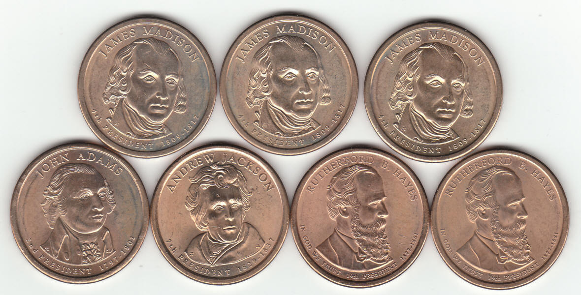 2007 2011 US One Dollar Presidential Coin Lot obverse