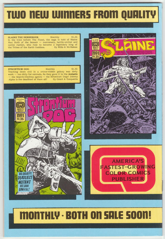 2000 AD Monthly Regular Series #13 back cover