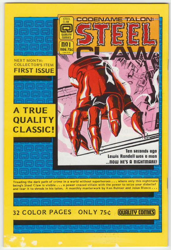 2000 AD Monthly Regular Series #7 back cover