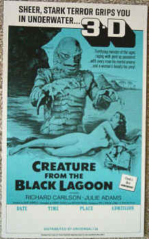 3D Creature From The Black Lagoon Handbill