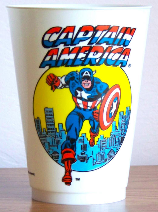 1975 Marvel Superhero 7-11 Slurpee Cup Captain America