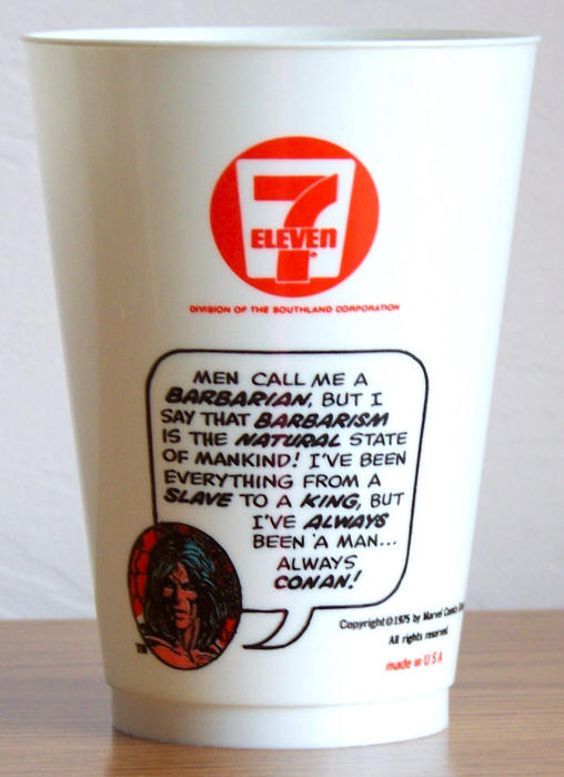 1975 Marvel Superhero 7-11 Slurpee Cup Conan