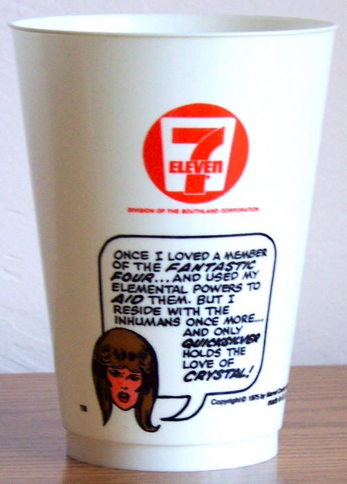 1975 Marvel Superhero 7-11 Slurpee Cup Crystal Lockjaw