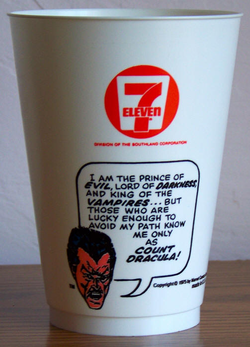 1975 Marvel Superhero 7-11 Slurpee Cup Dracula