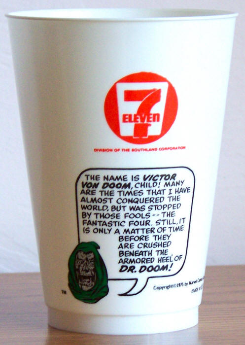 1975 Marvel Superhero 7-11 Slurpee Cup Doctor Doom