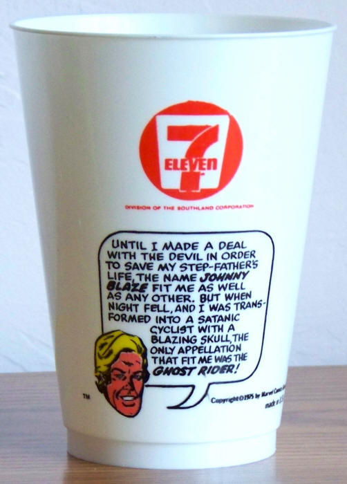 1975 Marvel Superhero 7-11 Slurpee Cup Ghost Rider