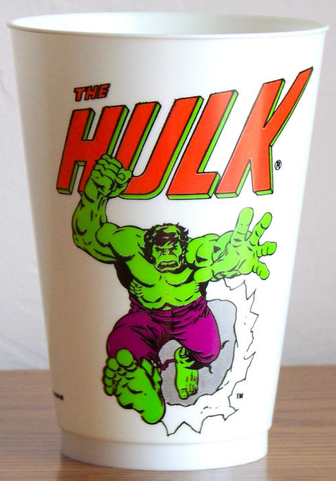 1975 Marvel Superhero 7-11 Slurpee Cup Hulk Variation 2