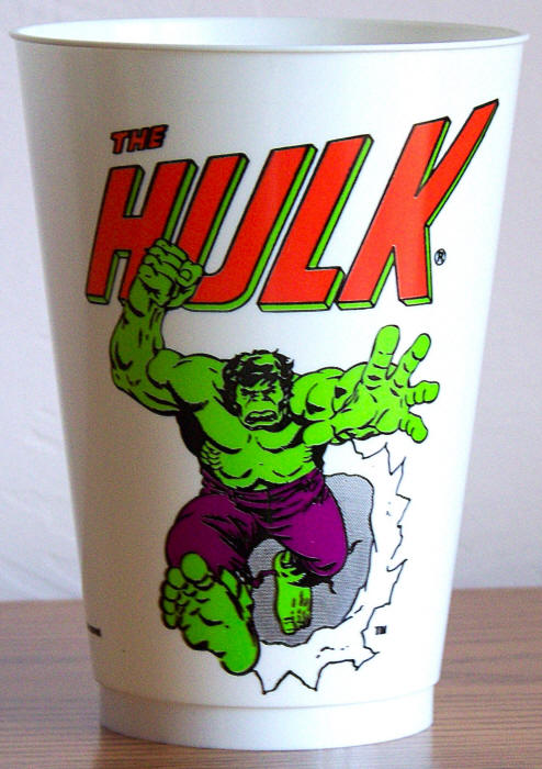 1975 Marvel Superhero 7-11 Slurpee Cup Hulk Variation 2