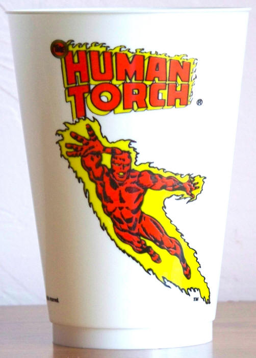 1975 Marvel Superhero 7-11 Slurpee Cup Human Torch