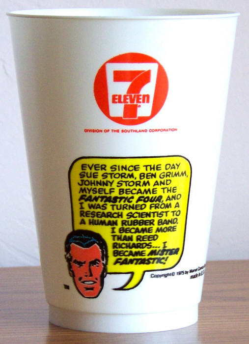 1975 Marvel Superhero 7-11 Slurpee Cup Mister Fantastic