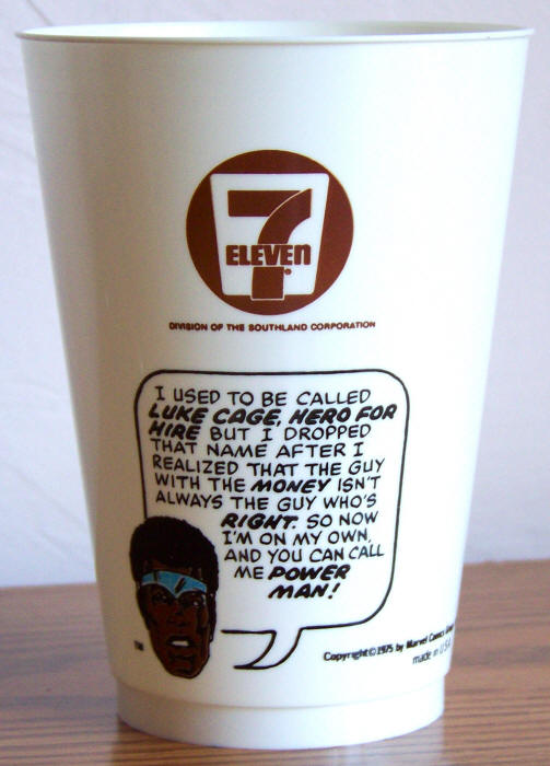 1975 Marvel Superhero 7-11 Slurpee Cup Luke Cage Power Man