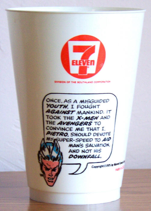 1975 Marvel Superhero 7-11 Slurpee Cup Quicksilver