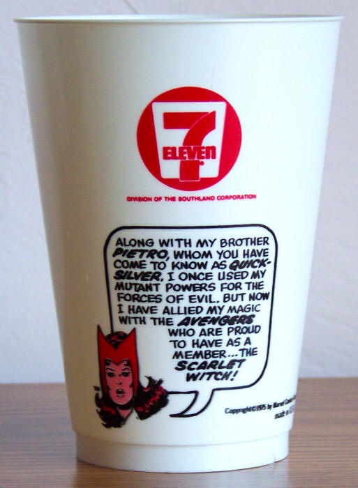 1975 Marvel Superhero 7-11 Slurpee Cup Scarlet Witch