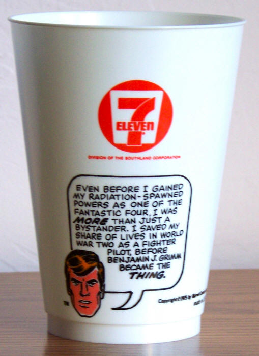 1975 Marvel Superhero 7-11 Slurpee Cup Thing Variation 2