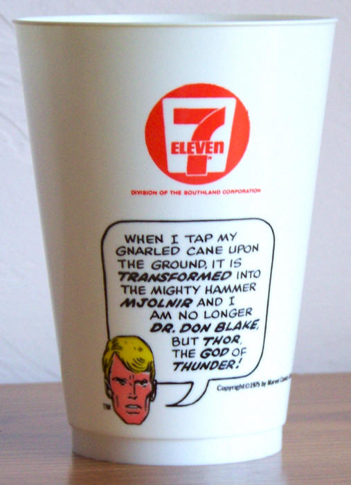1975 Marvel Superhero 7-11 Slurpee Cup Thor