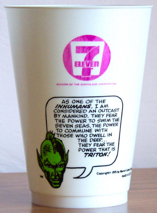1975 Marvel Superhero 7-11 Slurpee Cup Triton