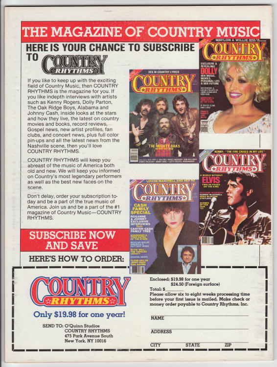 Academy Awards #1 back cover