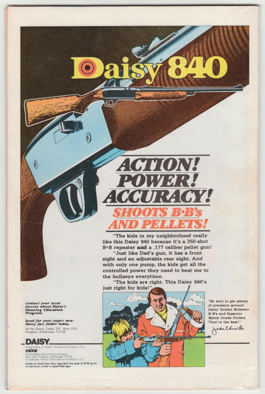 Adventure Comics #466 back cover