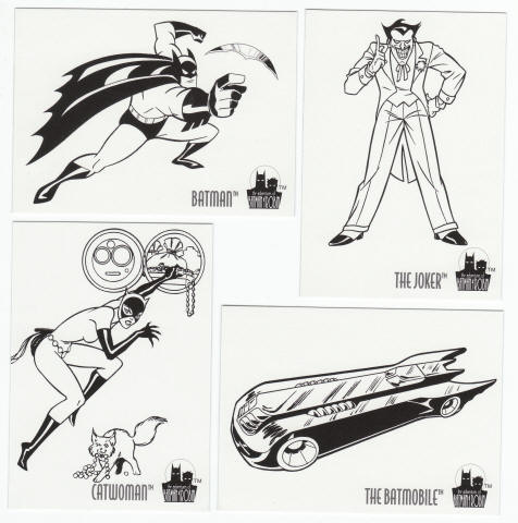 1995 Skybox The Adventures of Batman and Robin Chase Coloring Cards