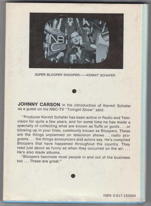 All Time Great Bloopers back cover