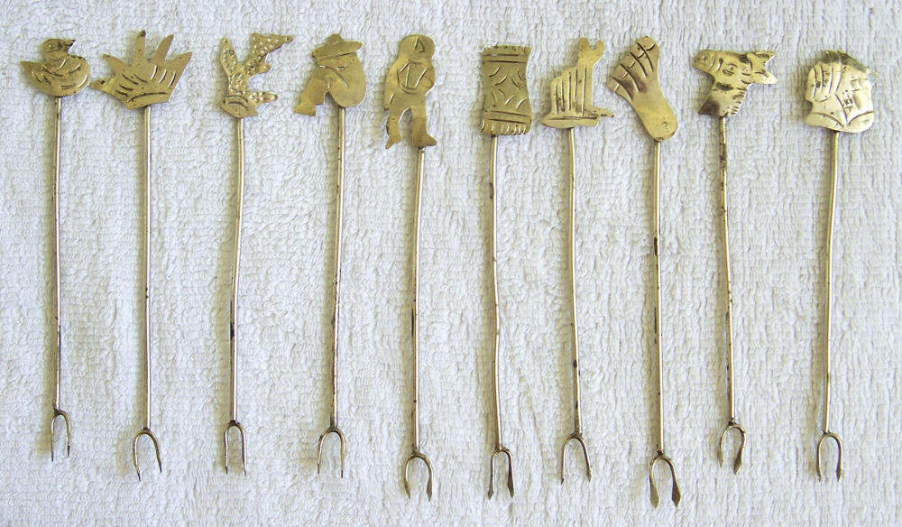 Alpaca Vintage Mexican Cocktail Forks front