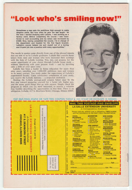 Amazing Adventures #19 back cover