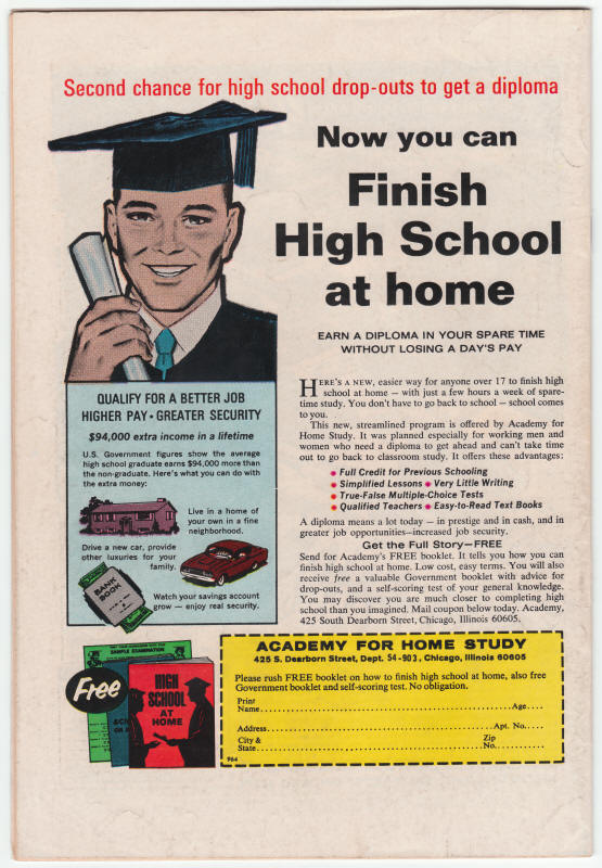 Amazing Adventures #1 back cover