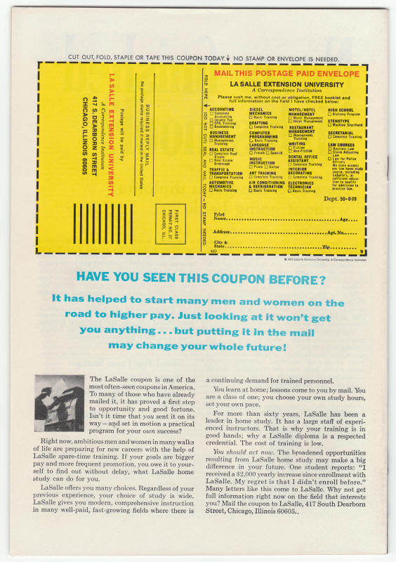 Amazing Adventures #23 back cover