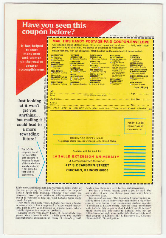 Amazing Adventures #27 back cover