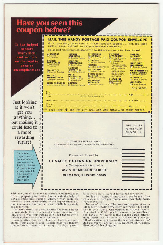 Amazing Adventures #31 back cover