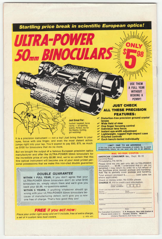 Amazing Adventures #32 back cover