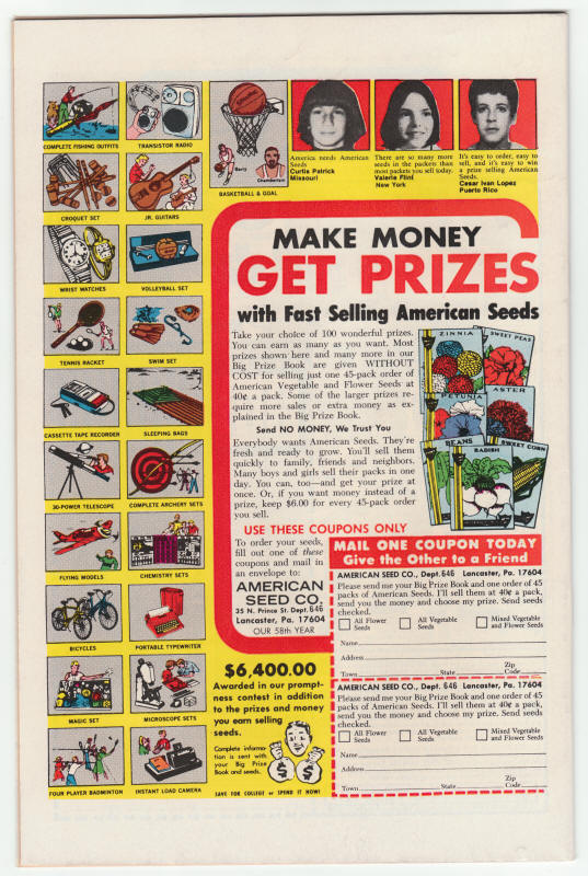 Amazing Adventures #36 back cover