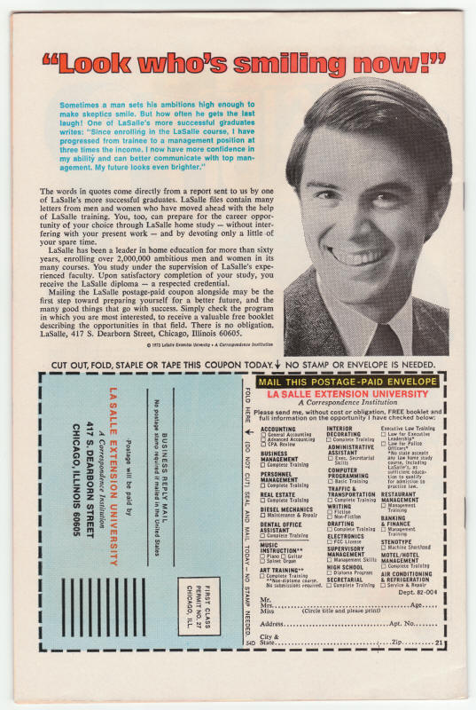 Amazing Adventures #39 back cover