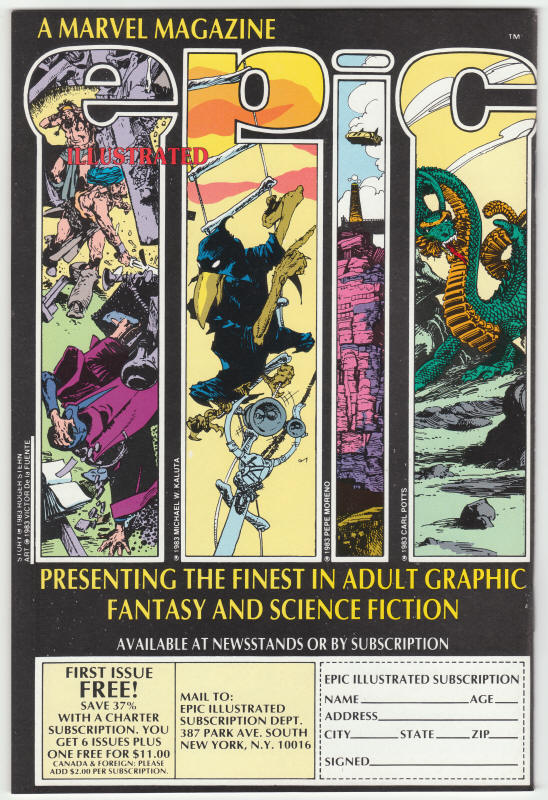 Amazing High Adventure #1 back cover