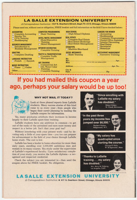 Amazing Spider-Man #111 back cover