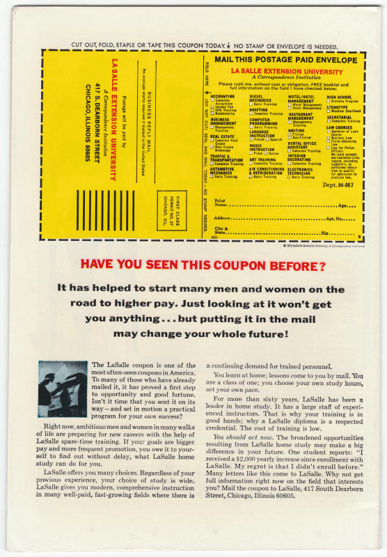 Amazing Spider-Man 127 back cover