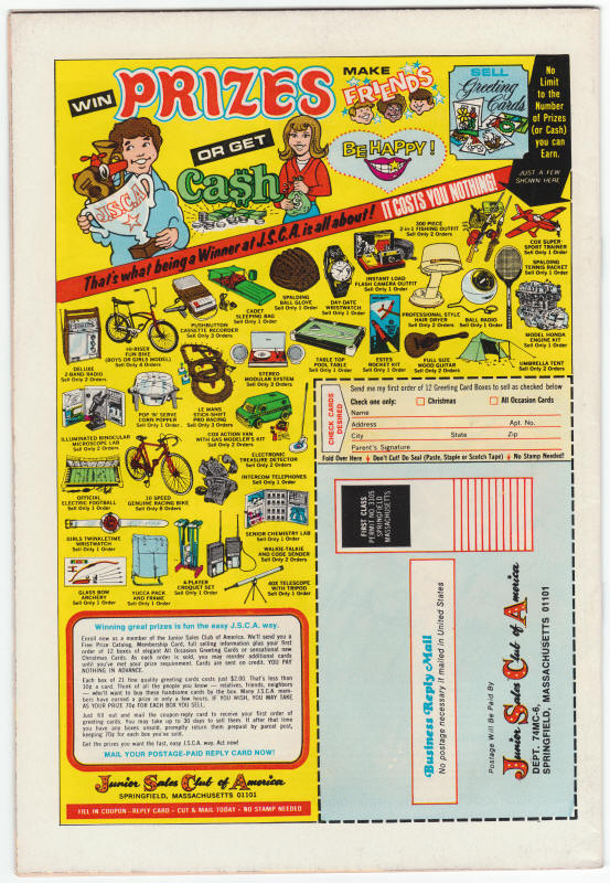 Amazing Spider-Man 137 back cover