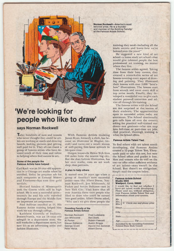 Amazing Spider-Man #58 back cover