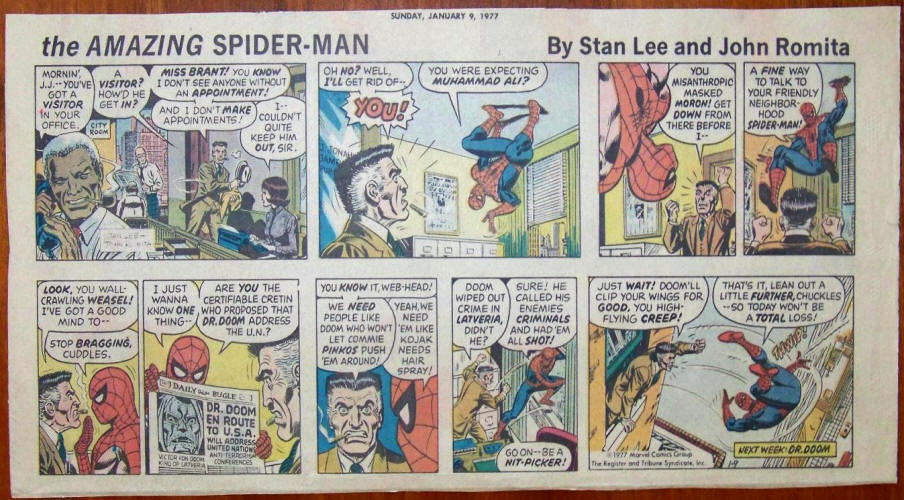 Amazing Spider-Man First Sunday 1977 Newspaper Strip