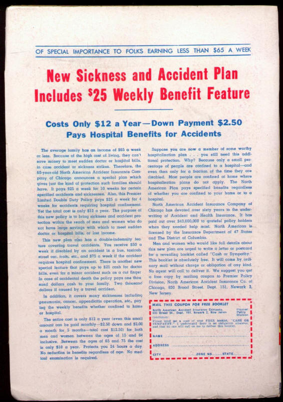 Amazing Stories June 1948 back cover