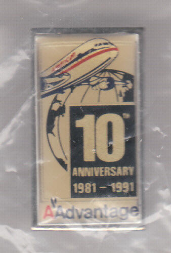 American Airlines AAdvantage 10th Anniversary Pin