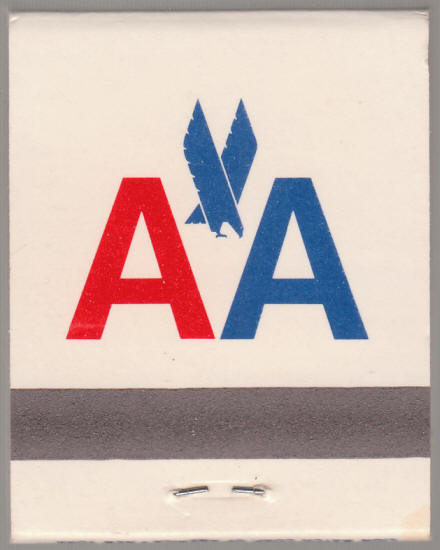American Airlines Matchbook back
