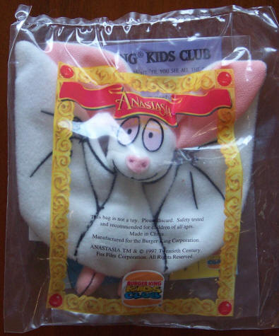 Burger King Kids Club Anastasia Toy Bartok