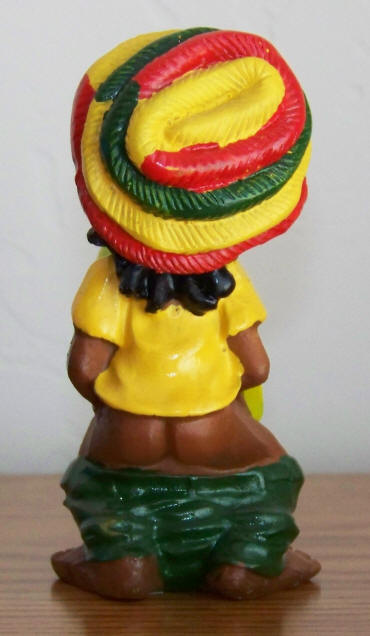 Aruba Rastaman Souvenir Figure back