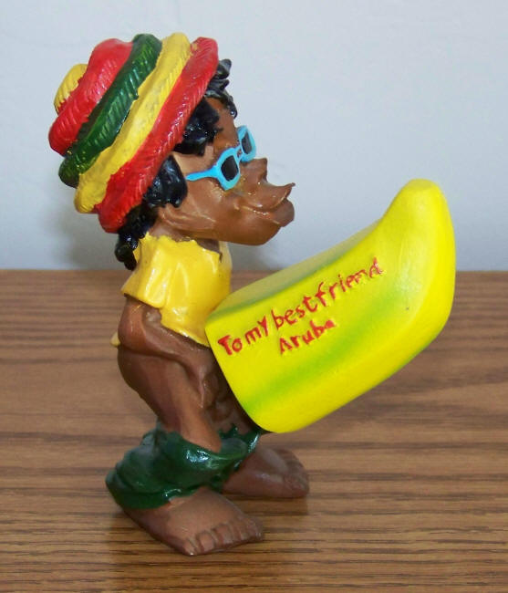 Aruba Rastaman Souvenir Figure side