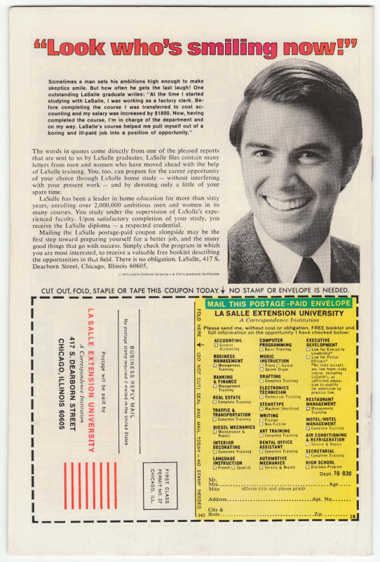 Astonishing Tales #32 back cover