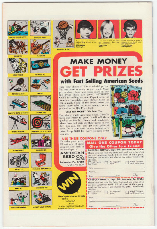 The Avengers 136 back cover