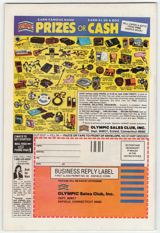 The Avengers 200 back cover