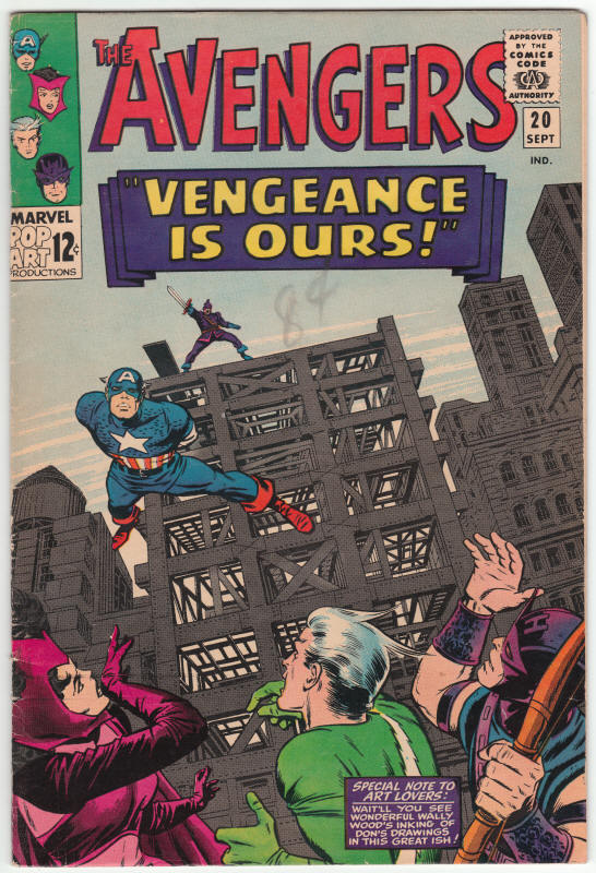 The Avengers #20 front cover