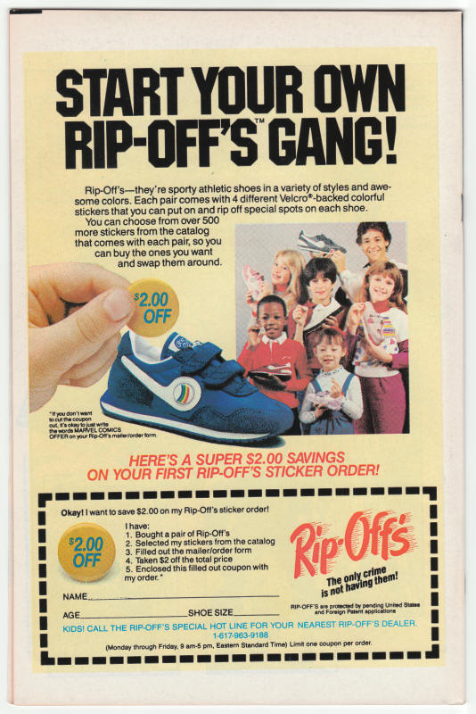 The Avengers #260 back cover